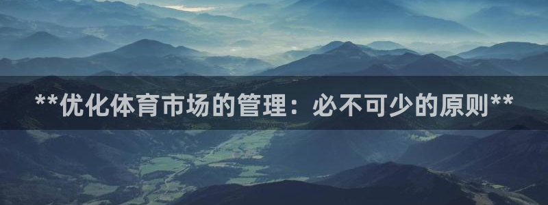 必一运动：**优化体
