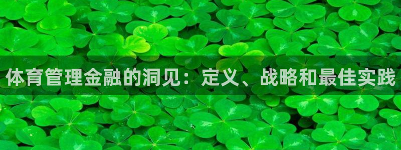 体育管理金融的洞见：