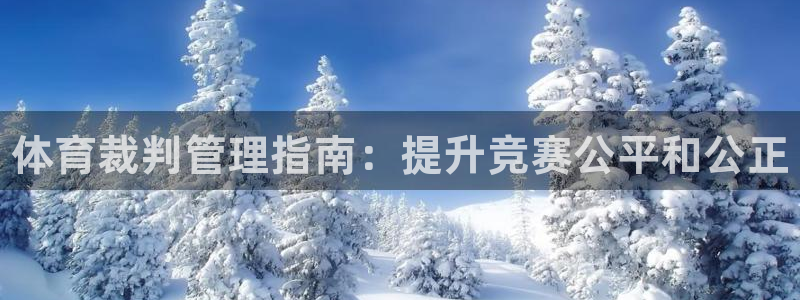 必一体育可靠吗：体育裁判管理指南：提升竞赛公平和公正