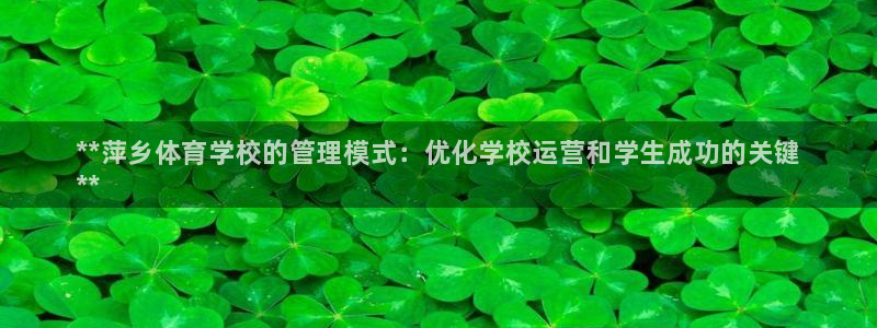 必一体育app官方正版下载：**萍乡体育学校的管理模式：优化